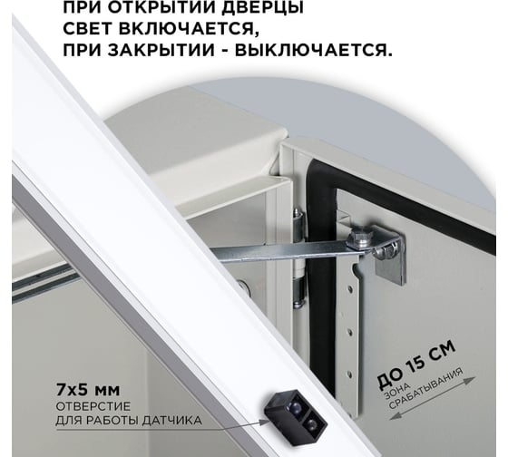 ИК-выключатель Apeyron на препятствие для профиля, монохром., 12/24B, 48/96Bт, IP20, 33x10x4,8мм./ 04-45