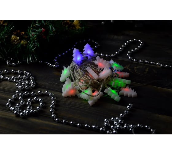 Гирлянда ТМ BIKSON 20 ламп, Елочки, LED, разноцвет, мигают, 4м, артWWH0428110 8\1665