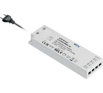 Блок питания EASY CLICK 220V/12V/15W, IP20, 129x42x16мм, пластик, провод вилка 1,5 м, разъём mini amp GTV LD-ZAS15WEC-30
