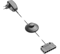 Блок питания для светодиодных клипс GTV 220/12V 1,5W, IP20, максимально 5 клипс 0,25W, дистрибьютер, провод 2 м с выключателем ножным LD-ZSKL15-00N