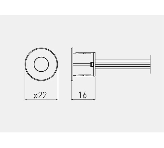 Сенсорный выключатель с регулировкой яркости GTV 12V, постоянного тока, max 24W, кабель 1 м, IP20, черный AE-WDSC-10DIM