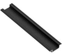 Врезной профиль GTV PA-GLAX-AL 22х6х2000, алюминиевый, для светодиодной ленты, черный PA-GLAX-AL-20M