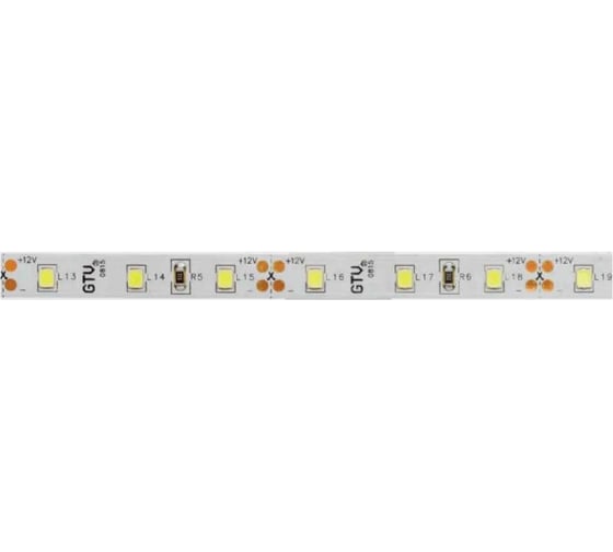 Светодиодная лента GTV 2835, 60 д/м, 6W, 12V, IP20, теплый белый, FLASH, 8 мм, открытая LD-2835-300-20-CB