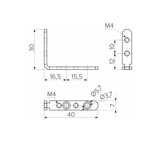 Крепление к профилям GTV VELLO комплект 2 шт. PA-MOUNT-GL-00