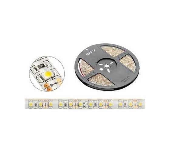 Светодиодная лента GTV 3528, 120 д/м, 9,6W, 12V, IP65, холодный белый, FLASH, 8 мм, влагозащищенная LD-3528-600-65-ZB