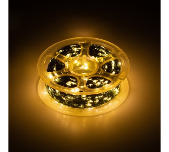 Светодиодная новогодняя гирлянда ЭРА ENIN1000G нить, теплый свет, 100 м, 1000 microLED, IP44, 220В Б0060427