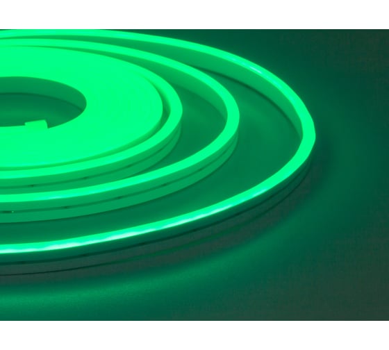 NeonLine ELF интерьерный, боковой изгиб, 12В, IP20, 6мм, 5м, зеленый