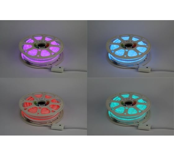 Светодиодная неоновая лента ЭРА n5050 72-ip67-220v-20m-rgb многоцветная Б0053983
