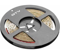 Светодиодная лента GTV 2835, 60 д/м, 6W, 12V, IP65, теплый белый, FLASH, 8 мм, влагозащищенная LD-2835-300-65-CB
