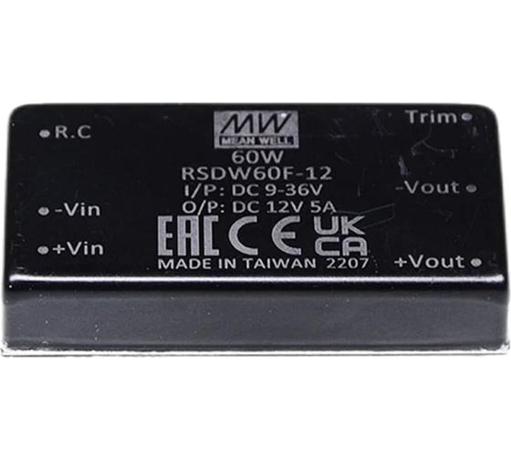 Преобразователь Mean Well RSDW60F-12 DC-DC Т03628417 1