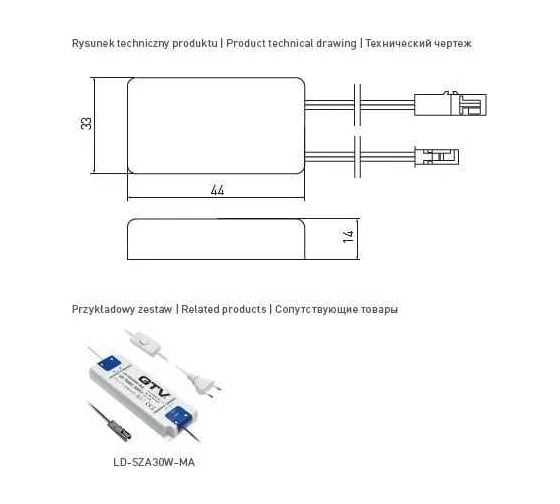 Бесконтактный выключатель для плиты и деревянных полок GTV 12V, IP20, до 50W AE-WPDRW-00