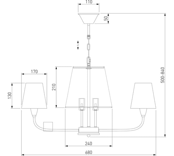 Подвесной светильник 60153/6 никель Eurosvet a064990