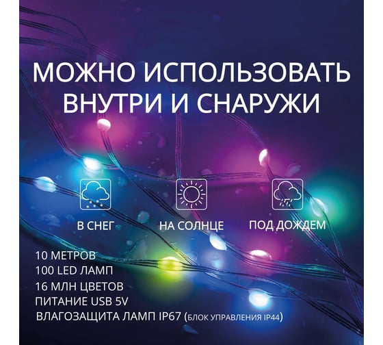 Умная адресная гирлянда Roximo SFCL01