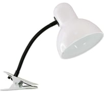 Настольный светильник Ультра ЛАЙТ МТ2077С прищепка 40Вт 220В ЛН Е27, белый 953