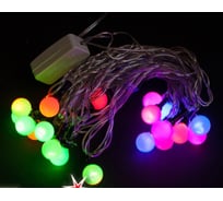 Светодиоды MOROZCO Шары RGB 20 ламп 3х-цветные с коннектором Э231806
