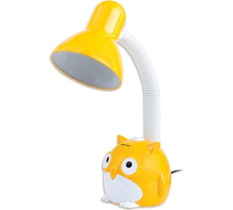 Настольный светильник SONNEN OU-603, на подставке, цоколь Е27, "Сова", желтый, 236673