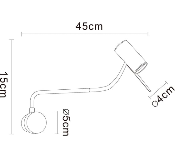 Бра ARTE LAMP sulafat A2423AP-5PB