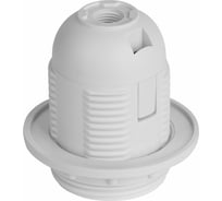 Патрон duwi E27 люстровый, с кольцом, белый 24530 8