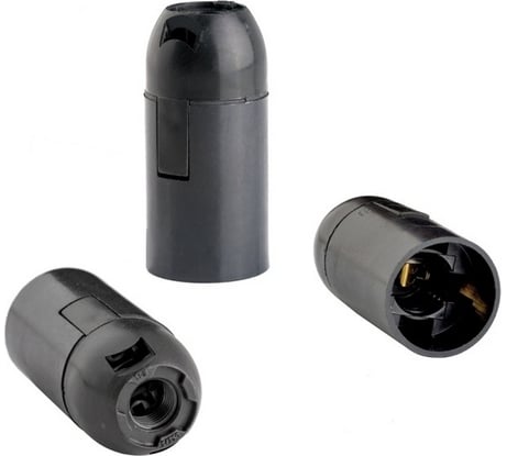 Патрон duwi E14 подвесной, гладкий, черный 24523 0