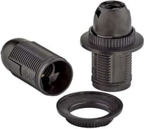 Патрон duwi E14 люстровый, с кольцом, черный 24525 4