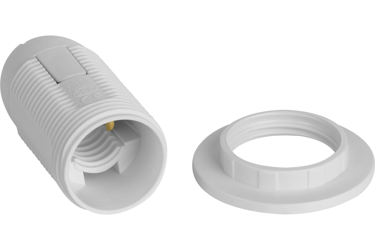 Патрон duwi E14 люстровый, с кольцом, белый 24524 7 - выгодная цена ...