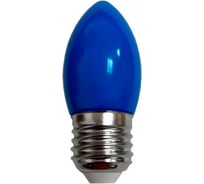 Светодиодная лампа Ecola Candle led color 2,0w, 220v, e27, blue, свеча, синяя, матовая, колба, 82x37 C7TB20ELY