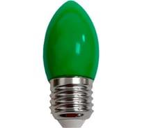 Светодиодная лампа Ecola Candle led color 2,0w, 220v, e27, green, свеча, зеленая, матовая, колба, 82x37 C7TG20ELY
