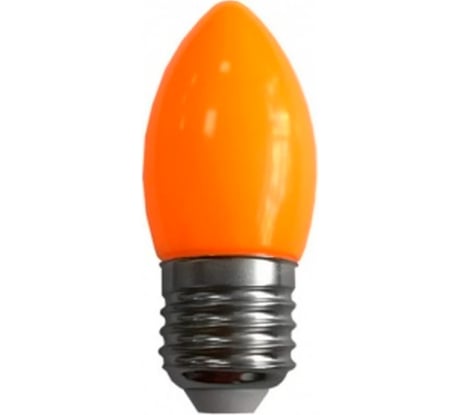 Светодиодная лампа Ecola Candle led color 2,0w, 220v, e27, orange, свеча, оранжевая, матовая, колба, 82x37 C7TY20ELY