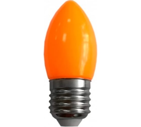 Светодиодная лампа Ecola Candle led color 2,0w, 220v, e27, orange, свеча, оранжевая, матовая, колба, 82x37 C7TY20ELY 1