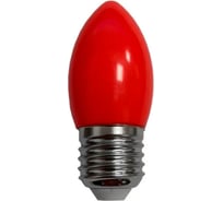 Светодиодная лампа Ecola Candle led color 2,0w, 220v, e27, red, свеча, красная, матовая, колба, 82x37 C7TR20ELY