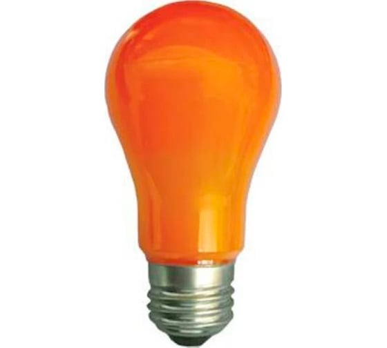 Светодиодная лампа Ecola Classic led color 8,0w, a55, 220v, e27, orange, оранжевая, 360, композит, 108x55 K7CY80ELY