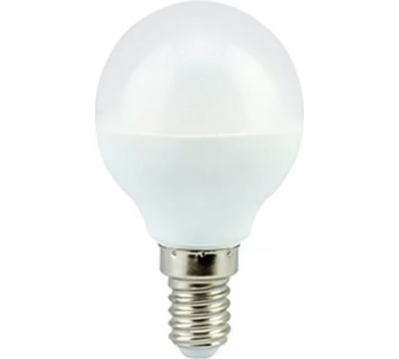 Светодиодная лампа Ecola Globe led 7,0w, g45, 220v, e14, 4000k, шар, композит, 82x45 K4GV70ELC