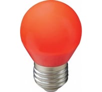 Светодиодная лампа Ecola Globe led color 2,0w g45, 220v, e27, red шар, красный, матовая, колба, 70x45 K7CR20ELB