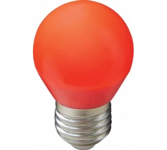 Светодиодная лампа Ecola Globe led color 2,0w g45, 220v, e27, red шар, красный, матовая, колба, 70x45 K7CR20ELB 1