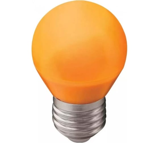 Светодиодная лампа Ecola Globe led color 2,0w g45, 220v, e27, orange шар, оранжевый, матовая, колба, 70x45 K7CY20ELB 1