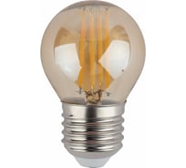 Светодиодная лампочка ЭРА FLED P459W840E27 gold E27 / Е27 9Вт филамент шар золотистый нейтральный белый Б0047031