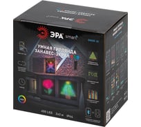 Умная гирлянда ЭРА ERASG 02 занавес RGB, 2х2 м, управление через мобильное приложение, Bluetooth, 400 LED, IP20 Б0060433