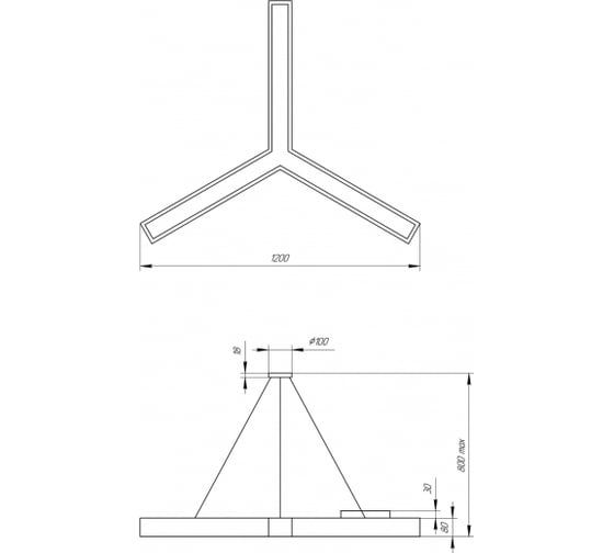 Светильник ЭРА светодиодный Geometria Igrek SPO144W40K066 66Вт 4000К 4000Лм IP40 1200х1200х80 белый Б0050572