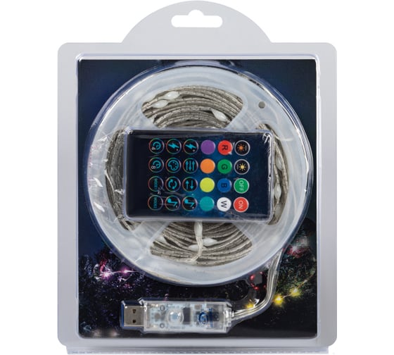 Умная гирлянда ЭРА ERASG 01 RGB, 10 м, ПДУ (управление цветом и режимами), таймер, USB, 100 LED, IP20 Б0060432