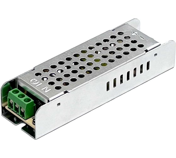 Блок питания для светодиодной ленты truEnergy 12v 24w ip20 алюминий 103x30x21мм 17062 1