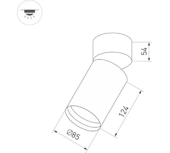 Светильник Arlight SP-POLO-SURFACE-FLAP-R85-15W Warm3000 1 шт. 027552