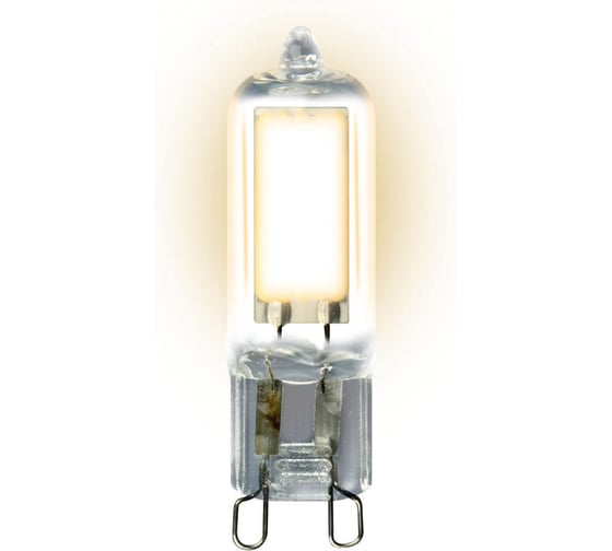 Светодиодная лампа Uniel прозрачная LED-JCD-4W/WW/G9/CL GLZ01TR UL-00001815