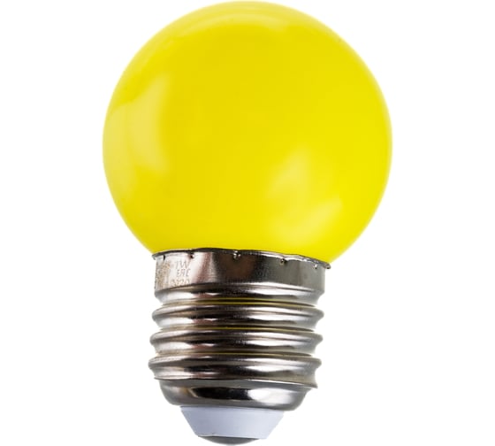 Декоративная светодиодная лампа Volpe LED-G45-1W/YELLOW/E27/FR/С UL-00005649