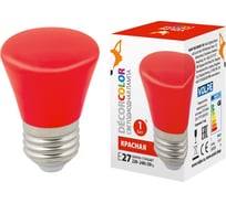 Декоративная светодиодная лампа Volpe LED-D45-1W/RED/E27/FR/С BELL UL-00005638