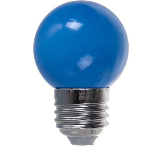 Декоративная светодиодная лампа Volpe LED-G45-1W/BLUE/E27/FR/С UL-00005647 1