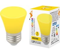 Декоративная светодиодная лампа Volpe LED-D45-1W/YELLOW/E27/FR/С BELL UL-00005641