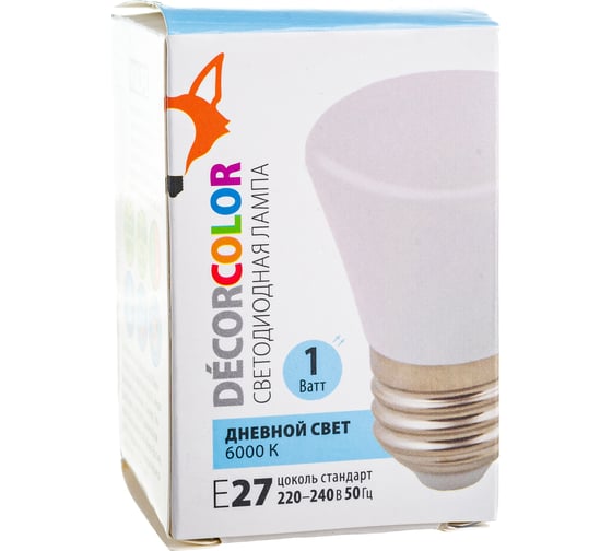 Декоративная светодиодная лампа Volpe LED-D45-1W/6000K/E27/FR/С BELL UL-00005804