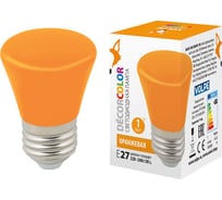 Декоративная светодиодная лампа Volpe LED-D45-1W/ORANGE/E27/FR/С BELL UL-00005642