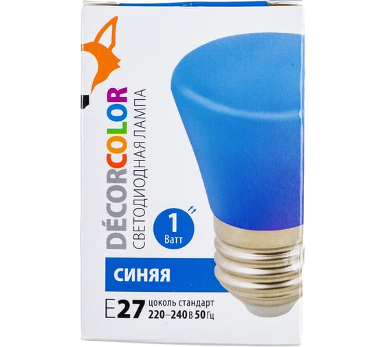 Декоративная светодиодная лампа Volpe LED-D45-1W/BLUE/E27/FR/С BELL UL-00005639