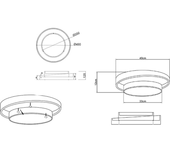 Потолочный светильник Crystal lux FLOR PL39W LED 4000K WH